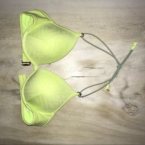 Victoria’s Secret push-up bra top neon yellow
